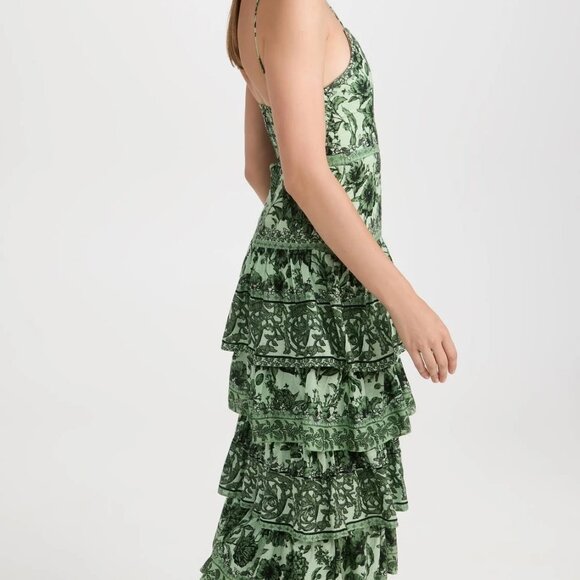 Alice + Olivia Valencia Floral Tiered Maxi Dress Size 0 - Picture 2 of 9